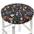 thumbnail image 1 of Uemuo Mushrooms Pattern Round Bar Stool Seat Covers Washable Stool Cushion Slipcover Elastic Bar Chair Covers-12 inch, 1 of 7