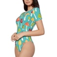 thumbnail image 1 of Uemuo Mushrooms Pattern Women's One Piece Short Sleeve Swimsuit Rash Guard Surfing Modest Quick-drying Swimsuit Beach Essentials-, 1 of 9
