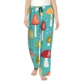 thumbnail image 1 of Uemuo Mushrooms Pattern Women's Wide Leg Palazzo Lounge Pants with Pockets Light Weight Loose Comfy Casual Pajama Pants-Small, 1 of 9