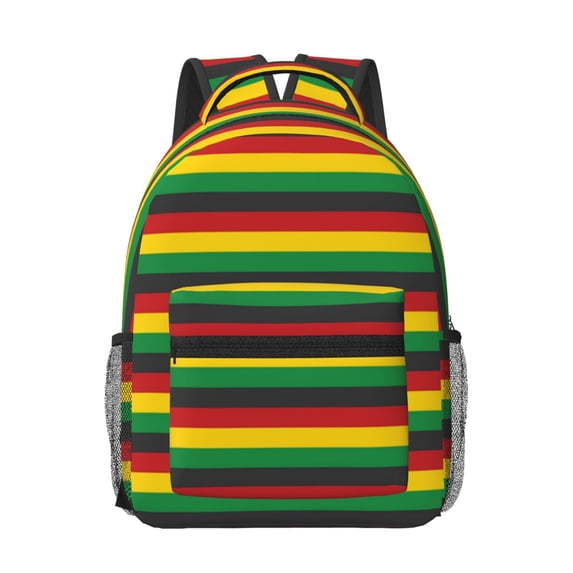 Uemuo Music Colors 1 Printed Student Durable Water-resistant Backpack,Travel Backpack,Outdoor Activities Backpack, Laptop Backpack, Multi-compartment Backpack