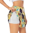 thumbnail image 1 of Uemuo Musical Instruments Pattern Women's Athletic Shorts High Waisted Running Shorts with Liner Pockets Gym Elastic Workout Shorts-Medium, 1 of 9