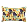 thumbnail image 1 of Uemuo Musical Instruments Print Throw Pillow Case – Cozy & Soft Cushion Cover, Hypoallergenic Pillow Case for Sleeping, Perfect for Women with Envelope Closure-14"x20", 1 of 6