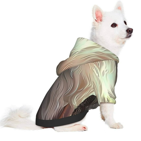 Uemuo Mystic Fox With Halo for Winter Dog Hoodie Sweatshirts with Pockets Warm Dog Clothes for Small Dogs Chihuahua-Large