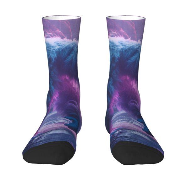 Uemuo Mystical White gorilla Jungle Pattern Women's Crew Socks, Soft Durable Breathable Moisture-Wicking with Odor Control Cotton socks