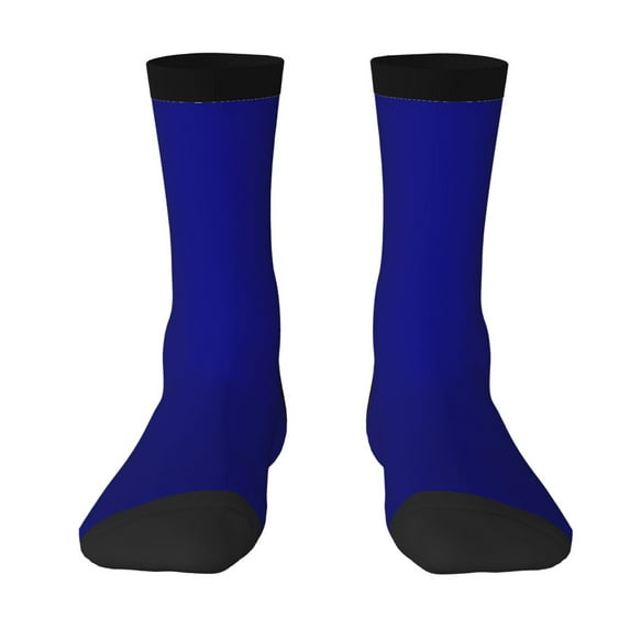 Uemuo Navy Pattern Women's Crew Socks, Soft Durable Breathable Moisture-Wicking with Odor Control Cotton socks
