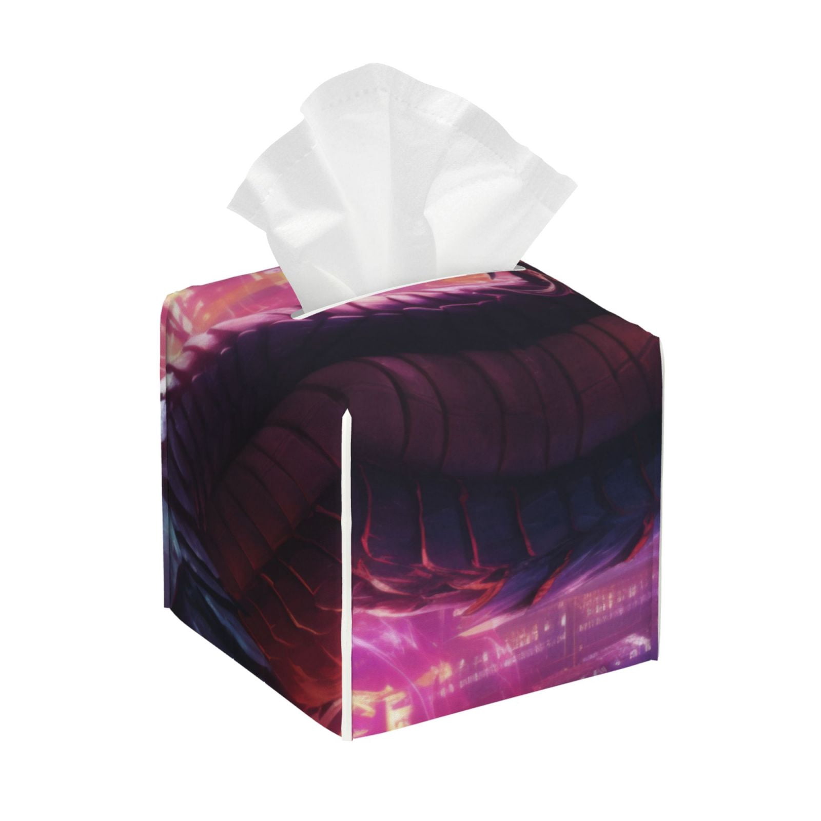 Uemuo Neon Futuristic Dragon Tissue Box Cover Holder, Square with ...