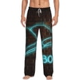 thumbnail image 1 of Uemuo Neon Sign For Books Pattern Men's Wide Leg Palazzo Lounge Pants with Pockets Light Weight Loose Comfy Casual Pajama Pants-Small, 1 of 9