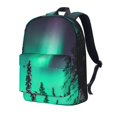 Uemuo Northern Lights 2 Pattern Backpack for Work and Travel Durable