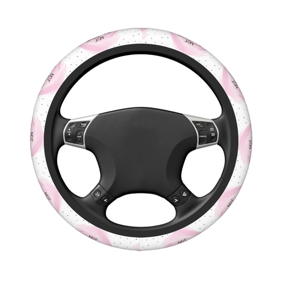 Uemuo Not All Those Who Wander Are Lost Printed Car Elastic Steering Wheel Cover - Universal Car Accessory for Diverse Cars Anti-Slip, and Comfortable- 15"
