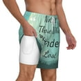 thumbnail image 1 of Uemuo Not All Those Who Wander Are Lost1 Pattern Mens Swim Trunks Quick Dry Board Shorts with Mesh Lining, Stretch Beach Shorts Quick Dry No-Chafing Board Shorts-X-Large, 1 of 9
