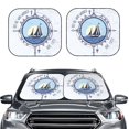 thumbnail image 1 of Uemuo Not All Who Wander Are Lost2 Printed 2 PCS Car Windshield Sun Shade, Auto Sun Heat and UV Rays Blocker, Foldable Automotive Front Window Sunshade Protector, 1 of 7