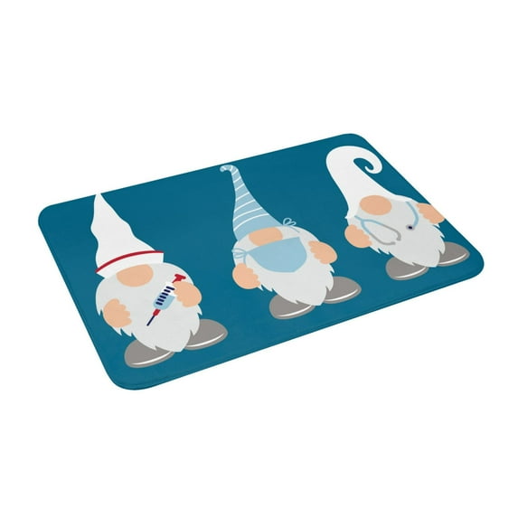 Uemuo Nurse Doctor Gnomes Printed Door Mat Indoor Doormat 16"x24",Front Back Door Mats Non Slip Entrance Rugs,Inside Doormats for Entryway