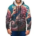 thumbnail image 1 of Uemuo Ocean Seahorse for Men's Fashion Full-zip Hoodies & Sweatshirts with Kangaroo Pocket, Zip-up Hooded Sweatshirt, Moisture Wicking & Breathable-Large, 1 of 5