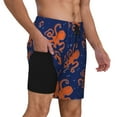 thumbnail image 1 of Uemuo Octopus Pattern Mens Swim Trunks Quick Dry Board Shorts with Mesh Lining, Stretch Beach Shorts Quick Dry No-Chafing Board Shorts-3X-Large, 1 of 9