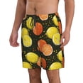 thumbnail image 1 of Uemuo Orange Lemon Pattern Men's Swim Trunks Hawaiian Beach Bathing Suit Swimsuits Beach Quick-Dry Shorts with Pockets-, 1 of 9