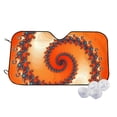thumbnail image 1 of Uemuo Orange Rotating Pattern Accordion Car Windshield Sun Shade, Foldable Reflective Sun Visor for Car, Reflector Windshield Sunshade-, 1 of 7