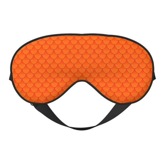 Uemuo Orange Scales Pattern Sleep Eye Mask - Light Blocking Sleep Mask Blocking Out Light Perfectly, Soft and Comfortable Night Eye Mask, Eye Blinder