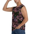 thumbnail image 1 of Uemuo Orchids Flowers Pattern Men's Sleeveless T-Shirt,Muscle Athletic Tank Top, Moisture-wicking Quick-dry Breathable Classic Tee Top for Gym Run Outdoor Sports-Medium, 1 of 8