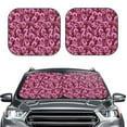thumbnail image 1 of Uemuo Orchids Flowers Printed 2 PCS Car Windshield Sun Shade, Auto Sun Heat and UV Rays Blocker, Foldable Automotive Front Window Sunshade Protector, 1 of 7