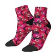 thumbnail image 1 of Uemuo Orchids Flowers Printed Crew Socks, Moisture-Wicking Socks, Athletic Socks for Men Breathable Cushion Socks Casual Sport Socks for Running Traveling, 1 of 6