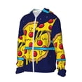 thumbnail image 1 of Uemuo PLANETA EN FORMA DE PIZZA Pattern Women's Full Zip UPF 50+ Sun Protection Hoodie Jacket Long Sleeve Sun Shirt Hiking Outdoor Performance with Pockets-, 1 of 9