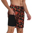 thumbnail image 1 of Uemuo Paisley 5 Pattern Mens Swim Trunks Quick Dry Board Shorts with Mesh Lining, Stretch Beach Shorts Quick Dry No-Chafing Board Shorts-Small, 1 of 9