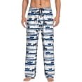 thumbnail image 1 of Uemuo Palm Tree Pattern Men's Wide Leg Palazzo Lounge Pants with Pockets Light Weight Loose Comfy Casual Pajama Pants-Small, 1 of 9