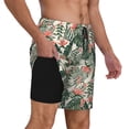 thumbnail image 1 of Uemuo Palm Trees and Tropical Pattern Mens Swim Trunks Quick Dry Board Shorts with Mesh Lining, Stretch Beach Shorts Quick Dry No-Chafing Board Shorts-Medium, 1 of 9