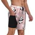 thumbnail image 1 of Uemuo Panda Pattern Mens Swim Trunks Quick Dry Board Shorts with Mesh Lining, Stretch Beach Shorts Quick Dry No-Chafing Board Shorts-Large, 1 of 9
