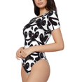 thumbnail image 1 of Uemuo Panda Pattern Women's One Piece Short Sleeve Swimsuit Rash Guard Surfing Modest Quick-drying Swimsuit Beach Essentials-Medium, 1 of 9