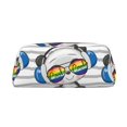 thumbnail image 1 of Uemuo Panda with Sun glasses Printed Leather Pencil Case, Pencil Pouch, Portable Pencil Bag, Pen Case for& Office, 1 of 7