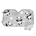 thumbnail image 1 of Uemuo Pandas Pattern Accordion Car Windshield Sun Shade, Foldable Reflective Sun Visor for Car, Reflector Windshield Sunshade-Small, 1 of 7