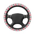 thumbnail image 1 of Uemuo Pastel Macarons Delight Printed Car Elastic Steering Wheel Cover - Universal Car Accessory for Diverse Cars Anti-Slip, and Comfortable- 15", 1 of 1