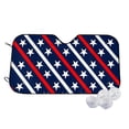 thumbnail image 1 of Uemuo Patriotic Star Pattern Accordion Car Windshield Sun Shade, Foldable Reflective Sun Visor for Car, Reflector Windshield Sunshade-, 1 of 7