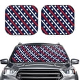 thumbnail image 1 of Uemuo Patriotic Star Pattern Printed 2 PCS Car Windshield Sun Shade, Auto Sun Heat and UV Rays Blocker, Foldable Automotive Front Window Sunshade Protector, 1 of 7