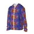 thumbnail image 1 of Uemuo Peace And Love Pattern Women's Full Zip UPF 50+ Sun Protection Hoodie Jacket Long Sleeve Sun Shirt Hiking Outdoor Performance with Pockets-XX-Large, 1 of 9