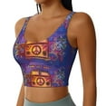 thumbnail image 1 of Uemuo Peace And Love Pattern Women's Sports Bra - High Impact Support, Breathable, and Comfortable Athletic Bra for Running, Yoga, and Workouts, 1 of 9