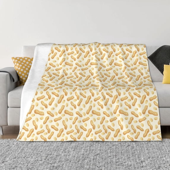 Uemuo Peanuts3 Printed Throw Blanket for Couch, Fluffy Fuzzy Blankets for Bed, Sofa, Cozy Flannel Faux Fur Blanket-