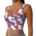 thumbnail image 1 of Uemuo Peonies Pattern Women's Sports Bra - High Impact Support, Breathable, and Comfortable Athletic Bra for Running, Yoga, and Workouts, 1 of 9