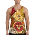 thumbnail image 1 of Uemuo Pies Pattern Men's Muscle Shirts Sleeveless Dry Fit Gym Workout Tank Top Lightweight Sports Tank Top Beach Tank Top, Loose-fit Sleeveless Shirt-4X-Large, 1 of 7