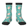 thumbnail image 1 of Uemuo Pig And Flower Printed Kids Boys Socks Seamless Crew Socks Crazy Funny Athletic Sport Socks for Children, 1 of 6