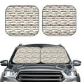 thumbnail image 1 of Uemuo Pig And Watermelon Printed 2 PCS Car Windshield Sun Shade, Auto Sun Heat and UV Rays Blocker, Foldable Automotive Front Window Sunshade Protector, 1 of 1