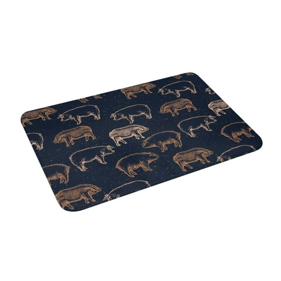 Uemuo Pig Farm Printed Door Mat Indoor Doormat 16"x24",Front Back Door Mats Non Slip Entrance Rugs,Inside Doormats for Entryway