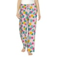 thumbnail image 1 of Uemuo Pineapple And Leaves Pattern Women's Wide Leg Palazzo Lounge Pants with Pockets Light Weight Loose Comfy Casual Pajama Pants-X-Large, 1 of 9