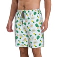 thumbnail image 1 of Uemuo Pineapple Pattern Men's Swim Trunks Hawaiian Beach Bathing Suit Swimsuits Beach Quick-Dry Shorts with Pockets-Small, 1 of 9