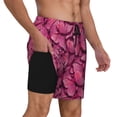 thumbnail image 1 of Uemuo Pink Butterfly Pattern Mens Swim Trunks Quick Dry Board Shorts with Mesh Lining, Stretch Beach Shorts Quick Dry No-Chafing Board Shorts-Large, 1 of 9