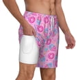 thumbnail image 1 of Uemuo Pink Donuts Pattern Mens Swim Trunks Quick Dry Board Shorts with Mesh Lining, Stretch Beach Shorts Quick Dry No-Chafing Board Shorts-3X-Large, 1 of 9