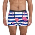 thumbnail image 1 of Uemuo Pink Flamingo Pattern Men's Boxer Briefs,Trunk Anti-Chafing,Comfortable, Durable, and Stylish Underwear-Large, 1 of 9