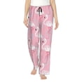 thumbnail image 1 of Uemuo Pink Flamingo Pattern Women's Wide Leg Palazzo Lounge Pants with Pockets Light Weight Loose Comfy Casual Pajama Pants-Medium, 1 of 9