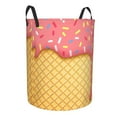 thumbnail image 1 of Uemuo Pink Ice Cream Pattern Circular Laundry Hamper Basket with handles,Collapsible laundry basket,Large capacity laundry hamper,Laundry Organizer-Small, 1 of 8